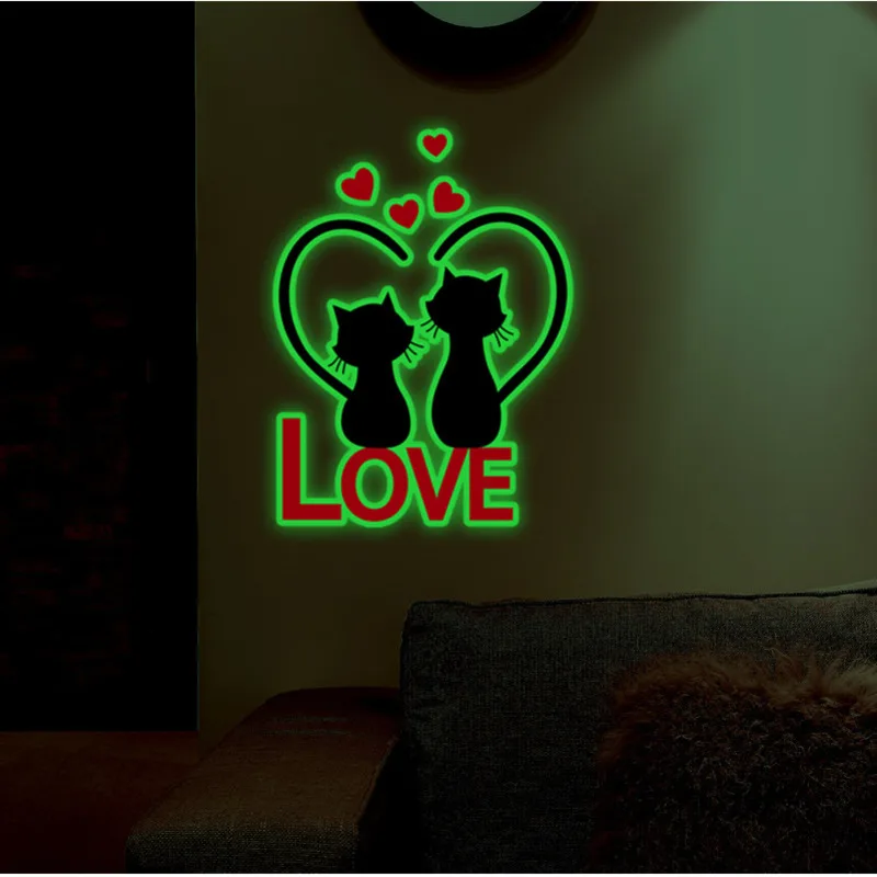 Luminous Cartoon Kitten Love English Word Wall Stickers Luminous Stickers Self-adhesive Decorative Wall Stickers In Living Room
Luminous Cartoon Kitten Love English Word Wall Stickers Luminous Stickers Self-adhesive Decorative Wall Stickers In Living Room