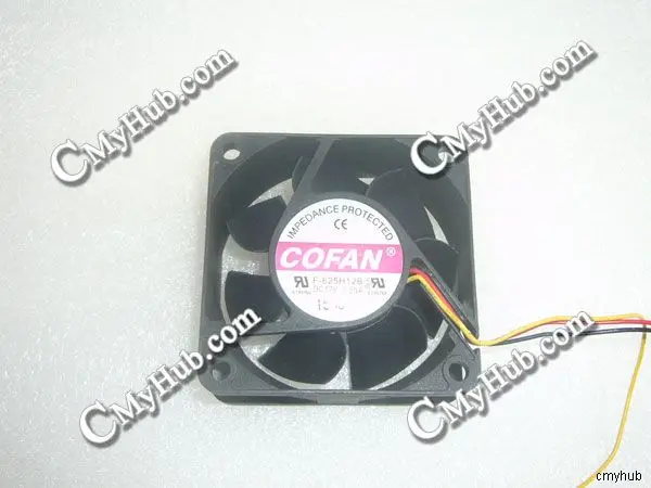 Для COFAN F-625H12B DC12V 0.25A 6025 6CM 60MM 60x60x25MM 3pin охлаждающий вентилятор