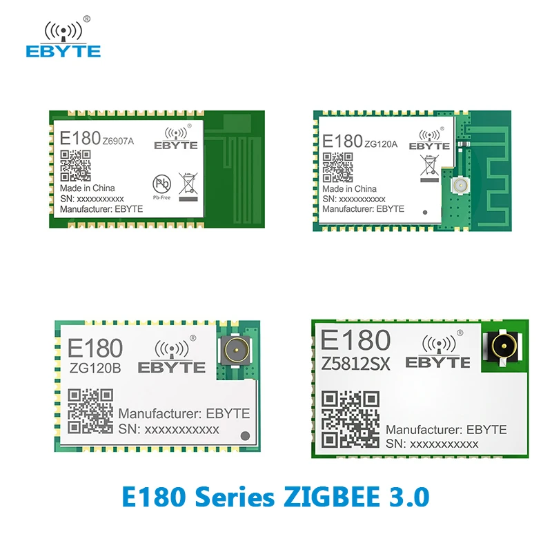 Беспроводной модуль ZigBee 2,4 ГГц Ebyte E180 серия lsr8258 EFR32 TLSR8269 JN5189 сенсорный модуль приемопередатчика для умного дома SMD 
Беспроводной модуль ZigBee 2,4 ГГц Ebyte E180 серия lsr8258 EFR32 TLSR8269 JN5189 сенсорный модуль приемопередатчика для умного дома SMD
