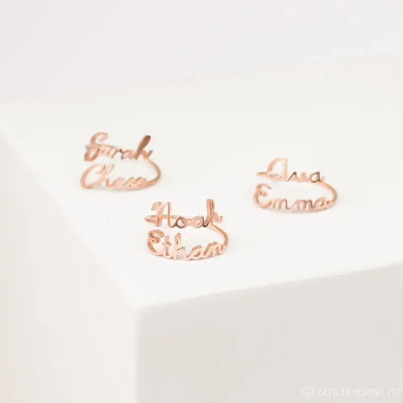 Personalized Custom Names Rings Stainless Steel Adjustable Open Size Wedding Letter Circle for Women Jewelry Gifts
Personalized Custom Names Rings Stainless Steel Adjustable Open Size Wedding Letter Circle for Women Jewelry Gifts
