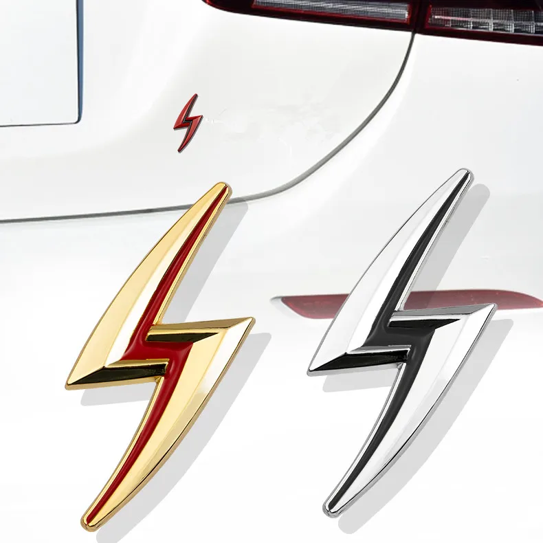 

3D Metal S Lightning Car Body Emblem Badge fender Rear Trunk Stickers Decals for Nissan S14 S15 Exterior Accessories Body stick