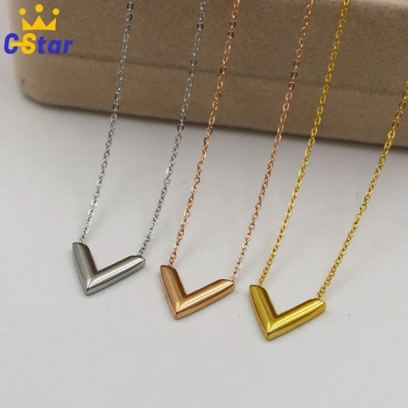 Letter V Stainless Steel Necklace Women Classic Clavicle Chain Sweater Chain Necklaces Korea Fashion Ladies Party Sexy Jewelry
Letter V Stainless Steel Necklace Women Classic Clavicle Chain Sweater Chain Necklaces Korea Fashion Ladies Party Sexy Jewelry