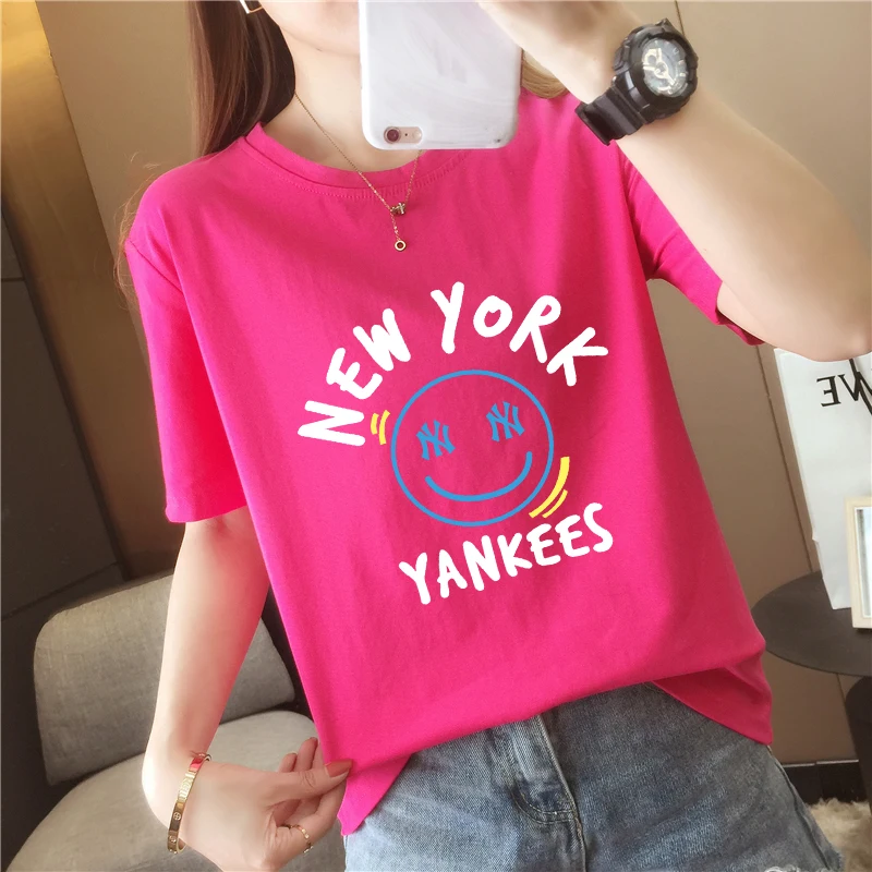 Women's Summer Round Neck Short Sleeve T-shirt Letter Newyork Print Tshirt Retro Vintage Tops for Women Tshirt Dropship 
Women's Summer Round Neck Short Sleeve T-shirt Letter Newyork Print Tshirt Retro Vintage Tops for Women Tshirt Dropship
