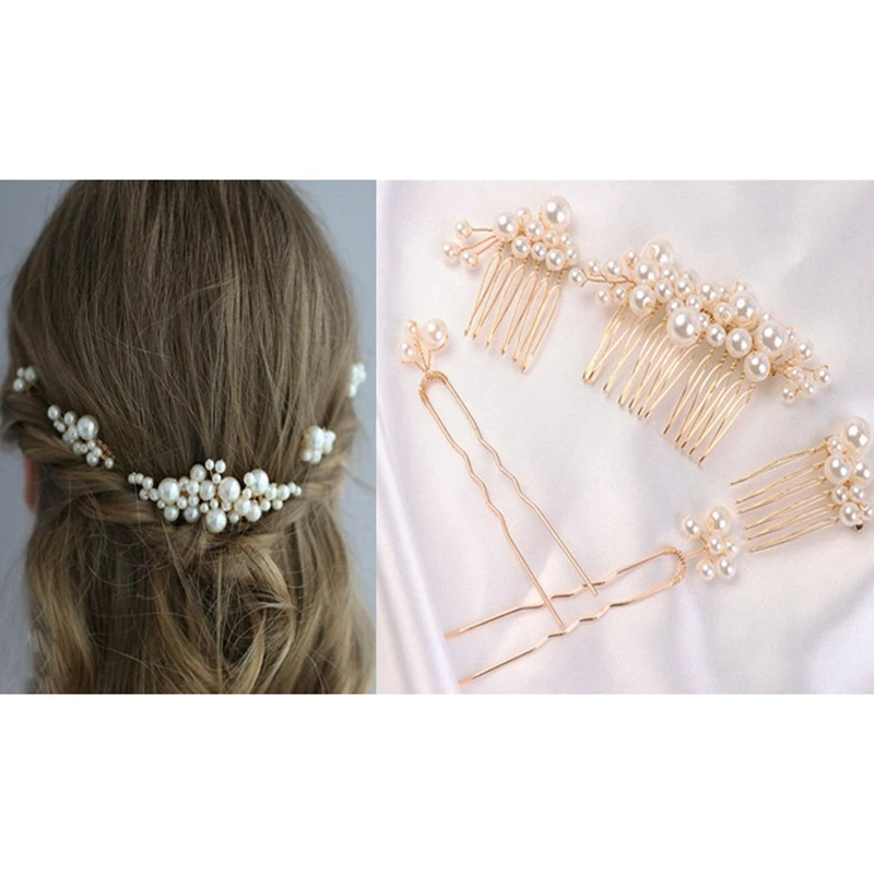 Женский винтажный набор украшений для волос, гребень с искусственным жемчугом в богемном стиле, свадебные аксессуары для волос (набор из 5 ш... 
Женский винтажный набор украшений для волос, гребень с искусственным жемчугом в богемном стиле, свадебные аксессуары для волос (набор из 5 ш...