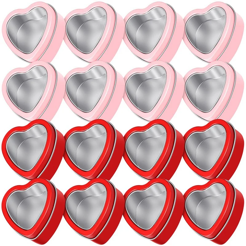 16 PCS Heart Shape Metal Tins Candy Box With Lid Metal Tin Cans Empty Candle Tins Red And Pink Valentine's Day Gift Boxes
16 PCS Heart Shape Metal Tins Candy Box With Lid Metal Tin Cans Empty Candle Tins Red And Pink Valentine's Day Gift Boxes