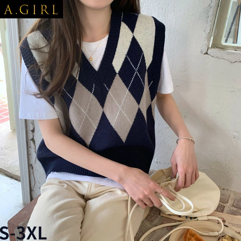 Sweater Vests Women V-neck Classic Spring All-match Vintage Leisure Chic Argyle Daily Girls Students Popular Knitted S-3XL New
Sweater Vests Women V-neck Classic Spring All-match Vintage Leisure Chic Argyle Daily Girls Students Popular Knitted S-3XL New