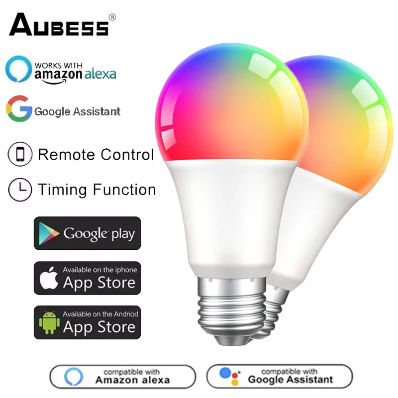 Aubess Zigbee Smart Bulb Dimming Light Bulb 9W RGBCW Smart Light Bulb Voice Control Led Night Lamp Work With Echo Google Home
Aubess Zigbee Smart Bulb Dimming Light Bulb 9W RGBCW Smart Light Bulb Voice Control Led Night Lamp Work With Echo Google Home