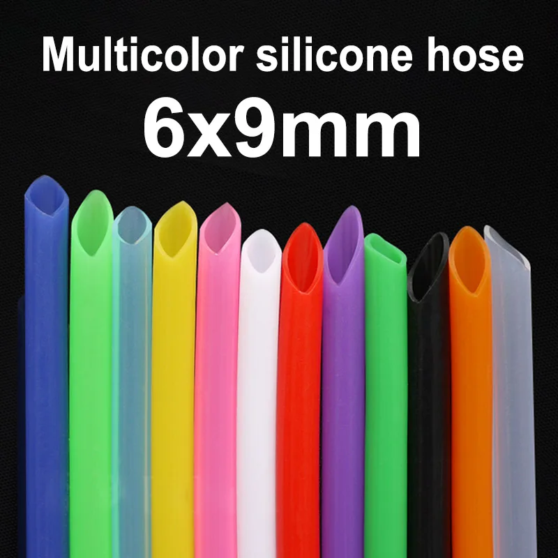 1 метр, 6x9 мм, Многоцветный силиконовый резиновый шланг для пищевых продуктов, безвкусный гибкий, устойчивый к высоким температурам, ID 6 мм, OD 9 мм 
1 метр, 6x9 мм, Многоцветный силиконовый резиновый шланг для пищевых продуктов, безвкусный гибкий, устойчивый к высоким температурам, ID 6 мм, OD 9 мм