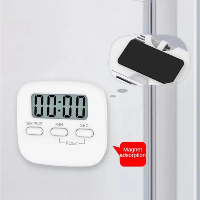 LCD Digital Display Timer Kitchen Cooking Timer Strong Magnet Back Cooking Baking Sports Games Office Kitchen Accessories 
LCD Digital Display Timer Kitchen Cooking Timer Strong Magnet Back Cooking Baking Sports Games Office Kitchen Accessories