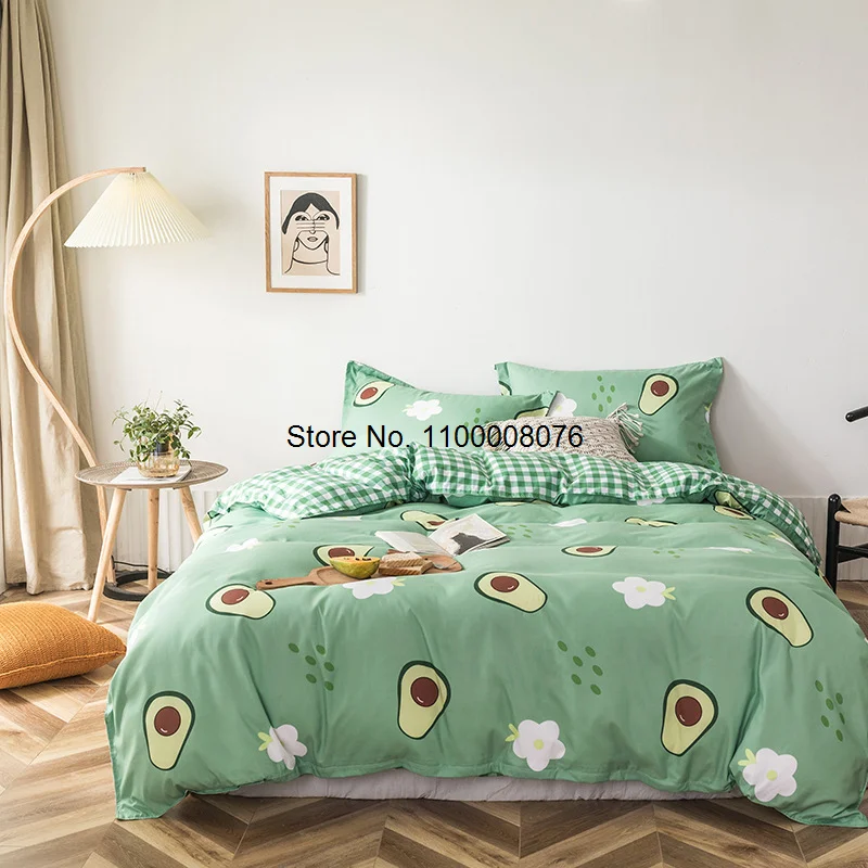 Avocado Heart Cartoon Bedding Set King Size Children Cute Duvet Cover Single Double Queen King Size Plaid Quilt Cover Bed Linen
Avocado Heart Cartoon Bedding Set King Size Children Cute Duvet Cover Single Double Queen King Size Plaid Quilt Cover Bed Linen