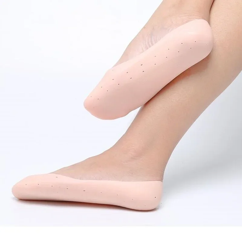 

2 Pcs Silicone Insole Gel Sock Foot Care Feet Protector Pain Relief Crack Prevention Moisturize Dead Skin Removal Insert Pads