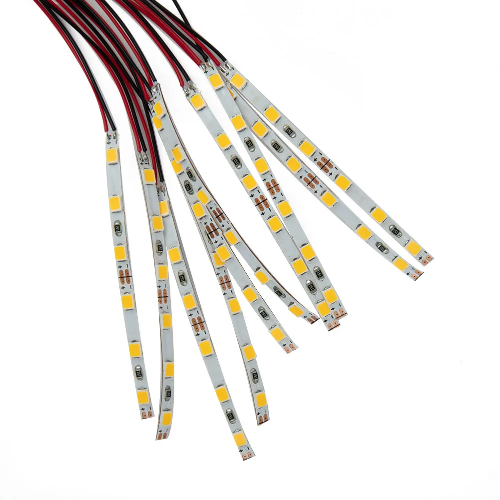 10X Pre Wired White Strip 6 Led SMD LED Light Ornament Self-adhesive Flexible 12V~18V Model Railroads For DIY Home Garden
10X Pre Wired White Strip 6 Led SMD LED Light Ornament Self-adhesive Flexible 12V~18V Model Railroads For DIY Home Garden