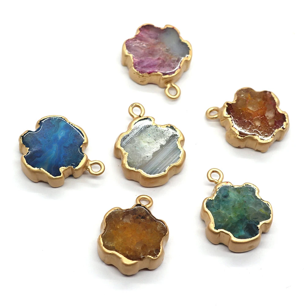 Natural Stone Flower Shape Pendants for Jewelry Making DIY Necklace Bracelets Earrings Crystal Agate Charms Accessories
Natural Stone Flower Shape Pendants for Jewelry Making DIY Necklace Bracelets Earrings Crystal Agate Charms Accessories