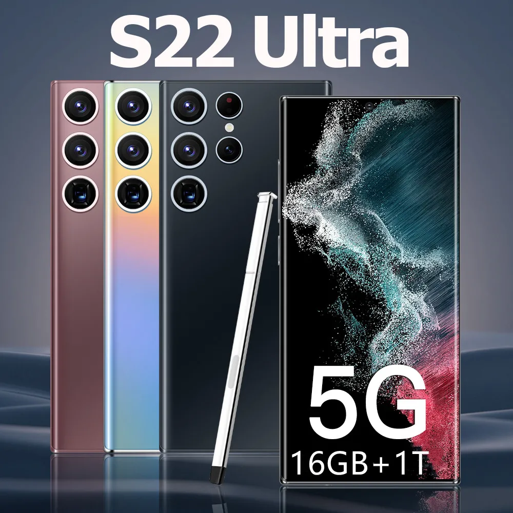 Global Version S22 Ultra SmartPhone 16GB+1TB Dual Sim Unlocked Mobile Phones 6.8 Inch HD Screen 32MP+64MP Camera 4G/5G Celulares
Global Version S22 Ultra SmartPhone 16GB+1TB Dual Sim Unlocked Mobile Phones 6.8 Inch HD Screen 32MP+64MP Camera 4G/5G Celulares