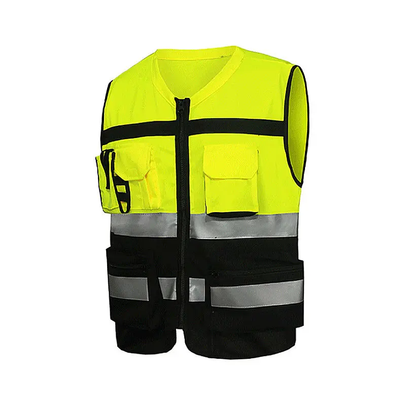 Men Safety Security High Visibility Reflective Strip Vest Traffic Construction Worker Zipper Adjustable Jacket
Men Safety Security High Visibility Reflective Strip Vest Traffic Construction Worker Zipper Adjustable Jacket