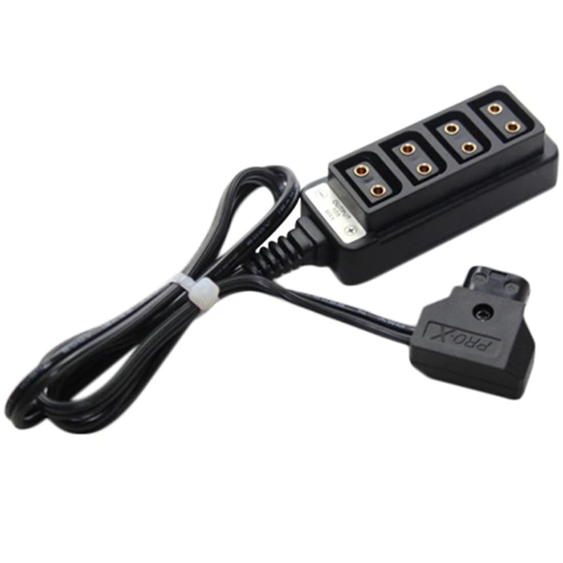 

2X D-Tap Male To 4-Port P-Tap Female Camera Power Supply Distributor DTAP Fourway Splitter