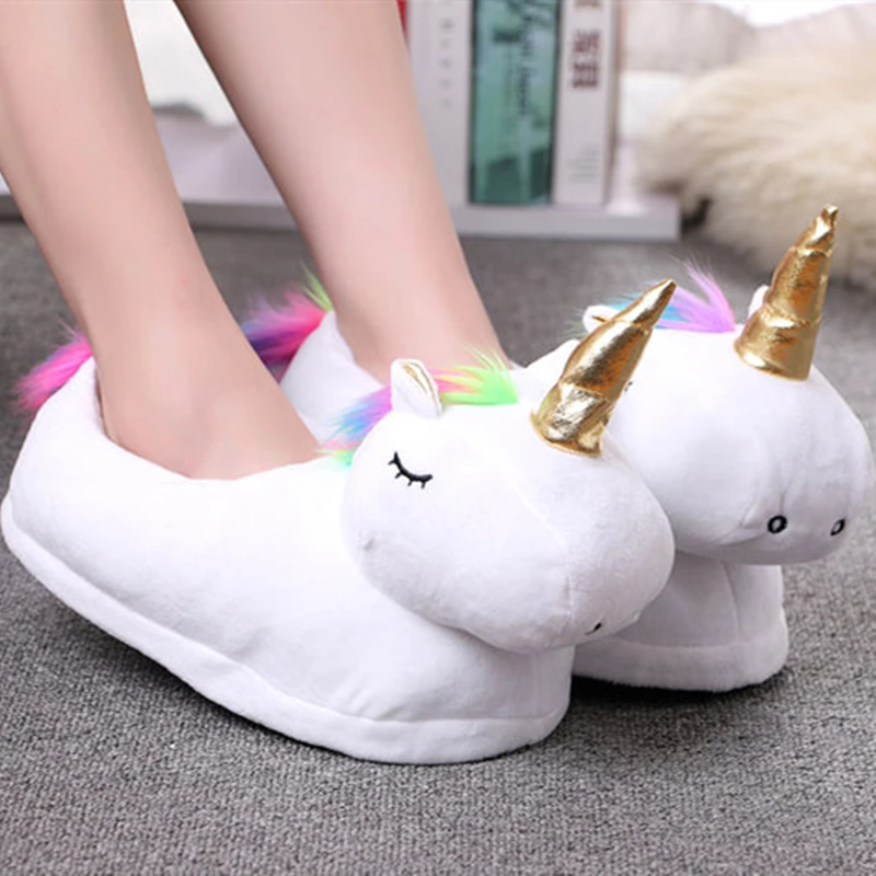 Women Slides Cute Cartoon Unicorn Cotton Slippers Slip-on Winter Warm Plush Grils Bedroom Shoes Indoor White Fur Animal One size
Women Slides Cute Cartoon Unicorn Cotton Slippers Slip-on Winter Warm Plush Grils Bedroom Shoes Indoor White Fur Animal One size