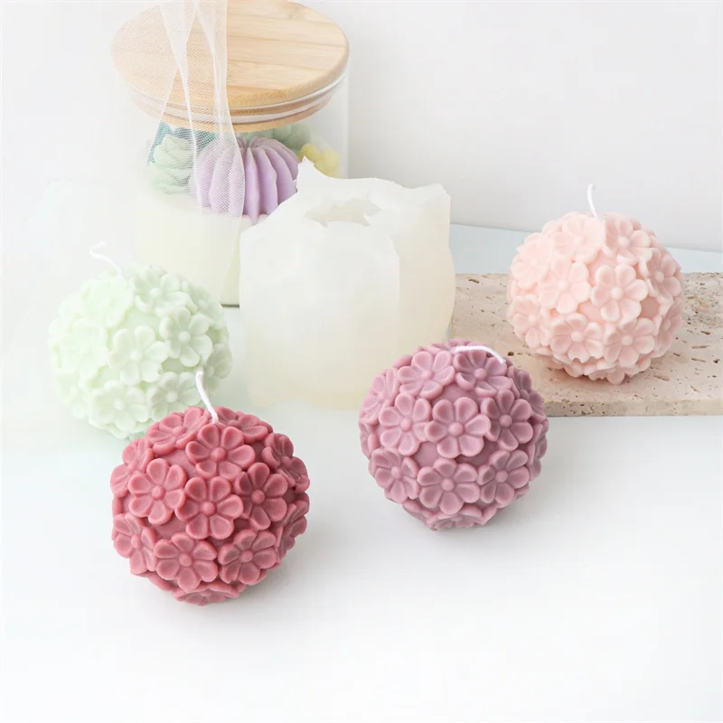 Six-Al Flower Ball Silicone Candle Mold DIY Chocolate Cake Handmade Soap Plaster Resin Silicone Mould Home Decor Crafts Gift
Six-Al Flower Ball Silicone Candle Mold DIY Chocolate Cake Handmade Soap Plaster Resin Silicone Mould Home Decor Crafts Gift