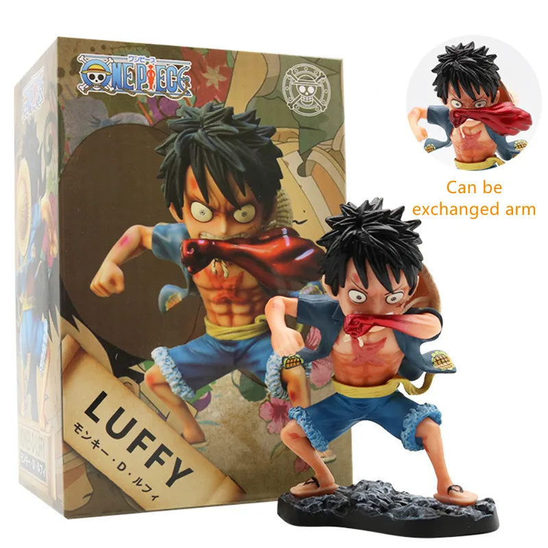 

12cm One Piece Figure Luffy Anime Pvc Doll Movie Surroundings Can Be Exchanged Hands For Car Models Home Furnishings Mens Gifts