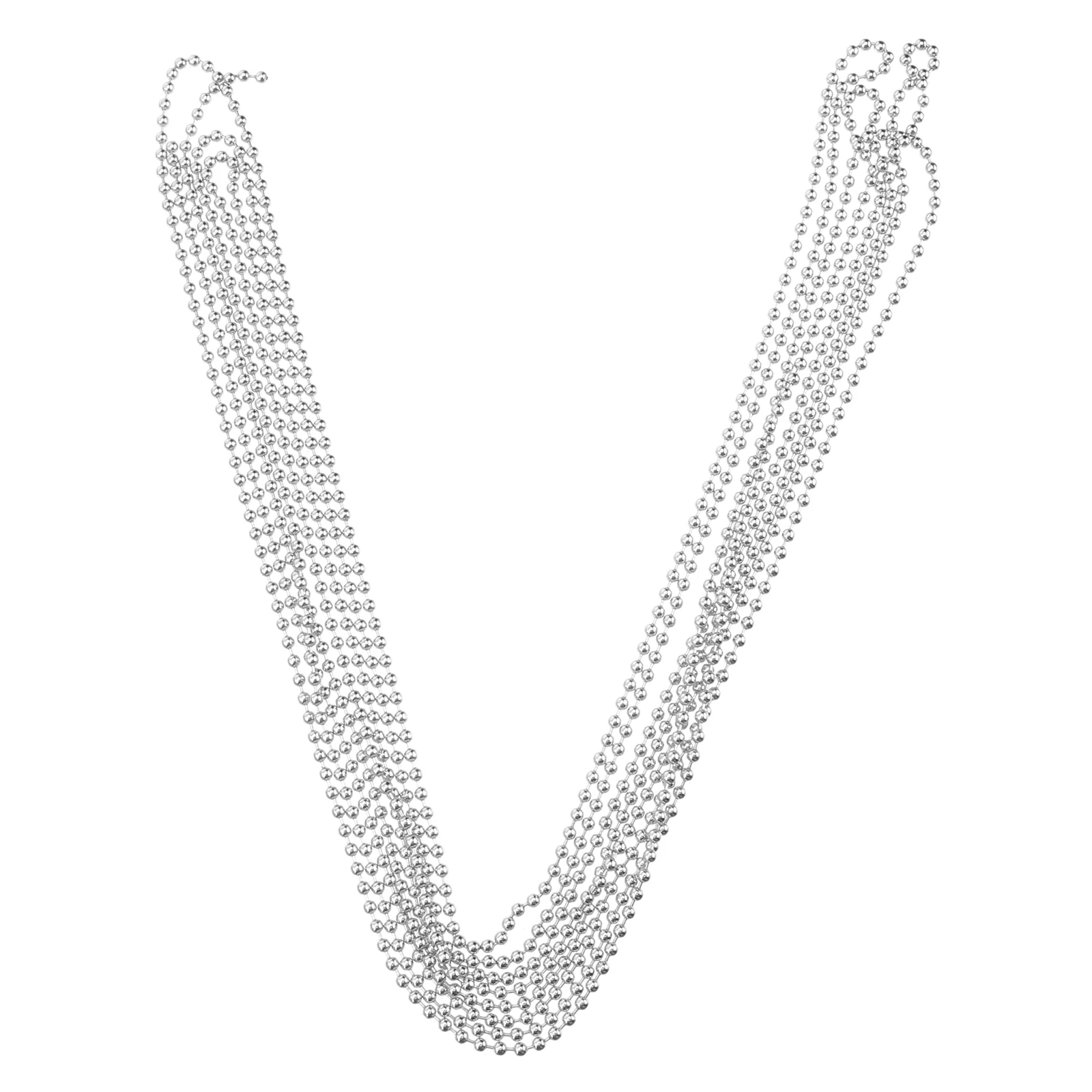 

3 Meters Length Bead Chain Charming 2 4MM Diameter Round Sturdy Beads Chain Chain Matching Connectors for Hotel Home