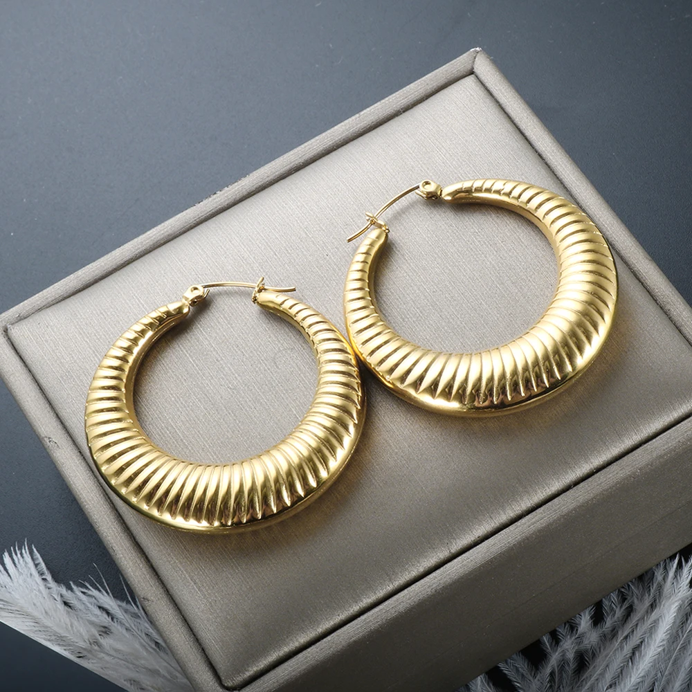 ZMFashion Irregular Hoop Earrings Women Men Stainless Steel Simple Geometry Style Earings Daily Wear Jewelry
ZMFashion Irregular Hoop Earrings Women Men Stainless Steel Simple Geometry Style Earings Daily Wear Jewelry