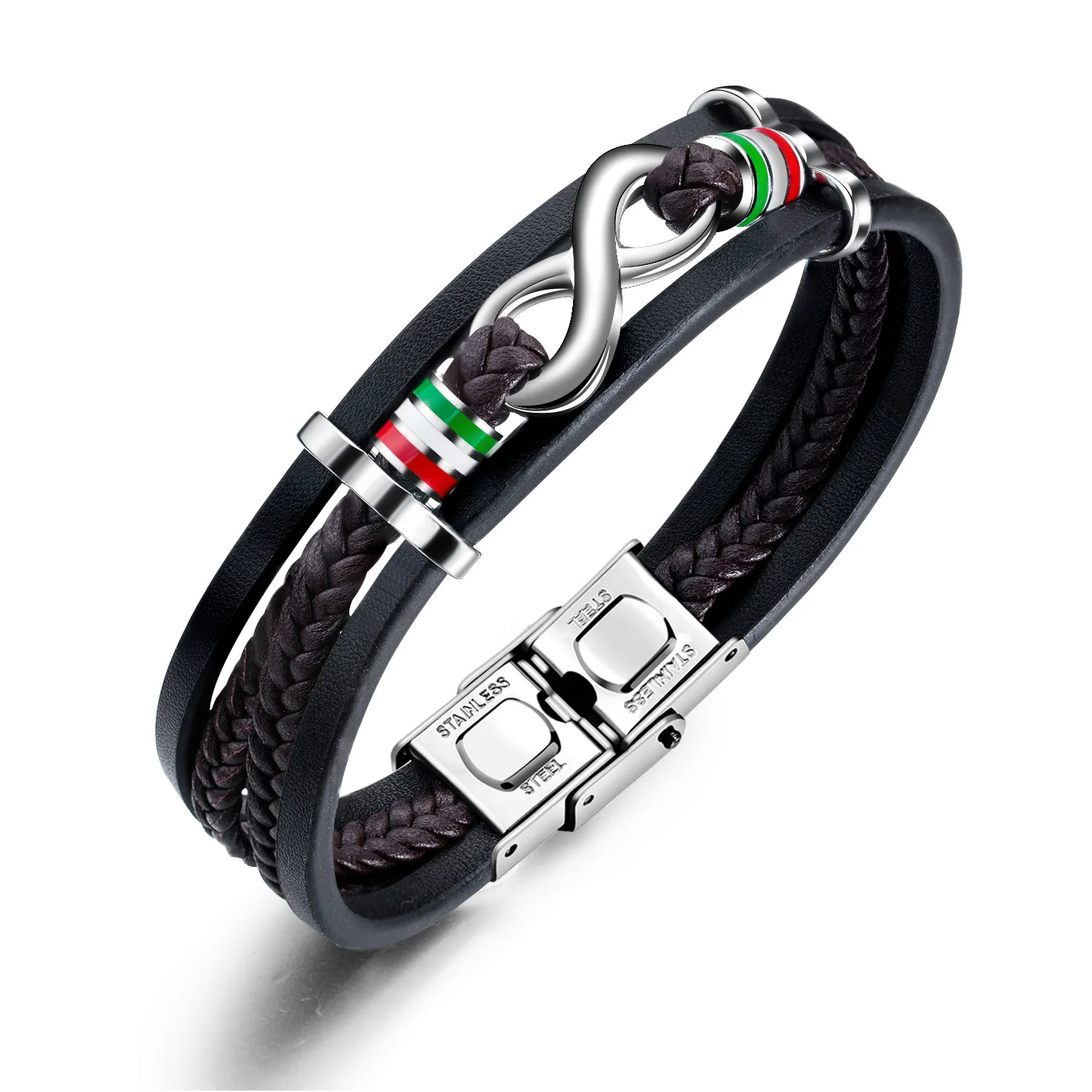 Retro Simple Leather Multi-layer Bracelet Titanium Steel Men's 8 Figure Leather Bracelet Personalized Fashion Rope Bracelet
Retro Simple Leather Multi-layer Bracelet Titanium Steel Men's 8 Figure Leather Bracelet Personalized Fashion Rope Bracelet