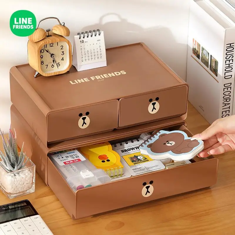 LINE Brown Cartoon Bedside Drawer Kawaii Household Office Desk Desktop Storage Box Snack Container Kitchen Plastic Sundries Box
LINE Brown Cartoon Bedside Drawer Kawaii Household Office Desk Desktop Storage Box Snack Container Kitchen Plastic Sundries Box