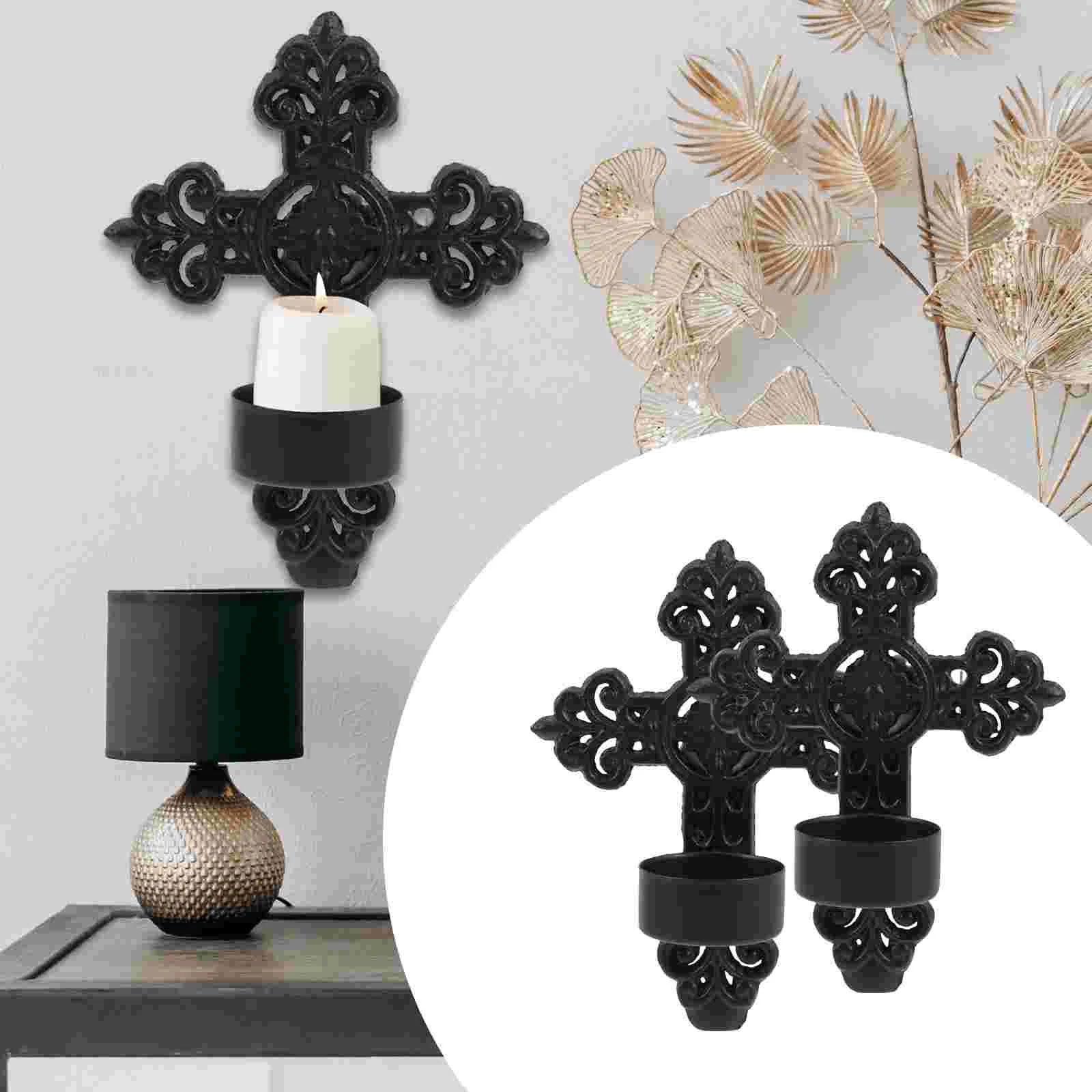 Holder Wall Cross Sconces Stand Tealight Candlestick Pillar Sconce Hanging Votive Metal Black Living Room Decor Display Holders
Holder Wall Cross Sconces Stand Tealight Candlestick Pillar Sconce Hanging Votive Metal Black Living Room Decor Display Holders