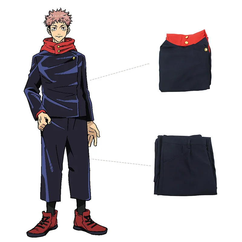 Anime Jujutsu Kaisen-Yuji Itadori Cosplay Costume School Uniform Outfit Men Halloween Carnival Stage Performance Suit
Anime Jujutsu Kaisen-Yuji Itadori Cosplay Costume School Uniform Outfit Men Halloween Carnival Stage Performance Suit