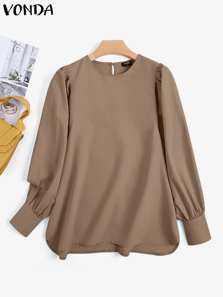 VONDA 2022 Spring Women's Fashion Blouses Long Puff Sleeve O Neck Solid Blouse Casual Baggy Pleated Tops Blusas Femininas 2#
VONDA 2022 Spring Women's Fashion Blouses Long Puff Sleeve O Neck Solid Blouse Casual Baggy Pleated Tops Blusas Femininas 2#