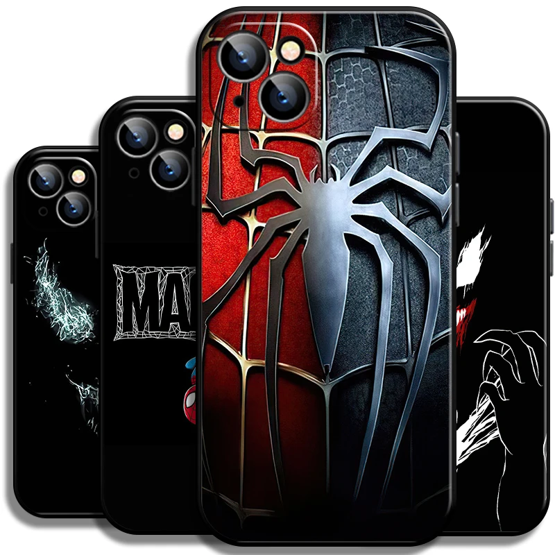 

Marvel Venom Spiderman For Apple iPhone 13 12 11 Pro Mini X XR XS Max SE 5 6 6S 7 8 Plus Phone Case Carcasa Coque