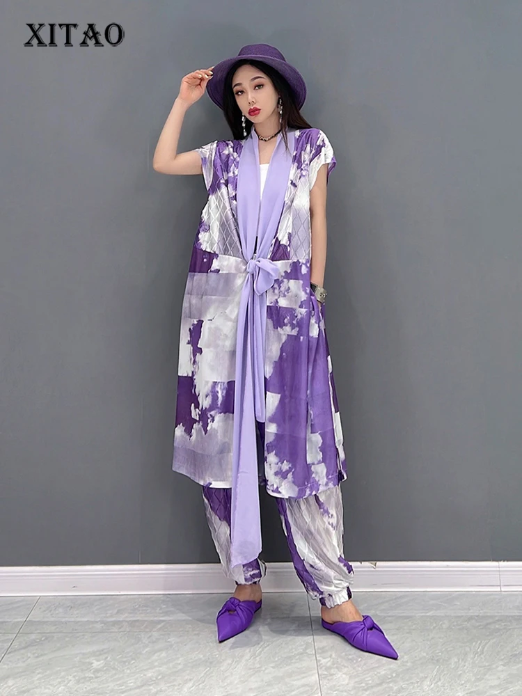 XITAO Casual Print Pants Set Fashion Contrast Color Vintage Print Bandage Splicing Long Top Summer New Two Pieces Sets WMD6914
XITAO Casual Print Pants Set Fashion Contrast Color Vintage Print Bandage Splicing Long Top Summer New Two Pieces Sets WMD6914