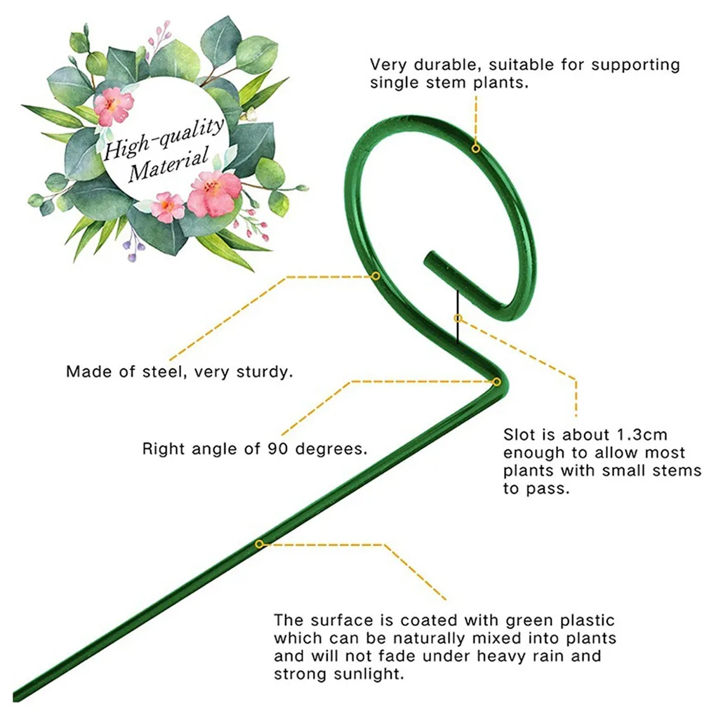 5 Pieces Climbing Plant Support Stakes Vine Trellis Backyard Lawn Garden Flowers Sunflower Tomato Holder Supplies
5 Pieces Climbing Plant Support Stakes Vine Trellis Backyard Lawn Garden Flowers Sunflower Tomato Holder Supplies