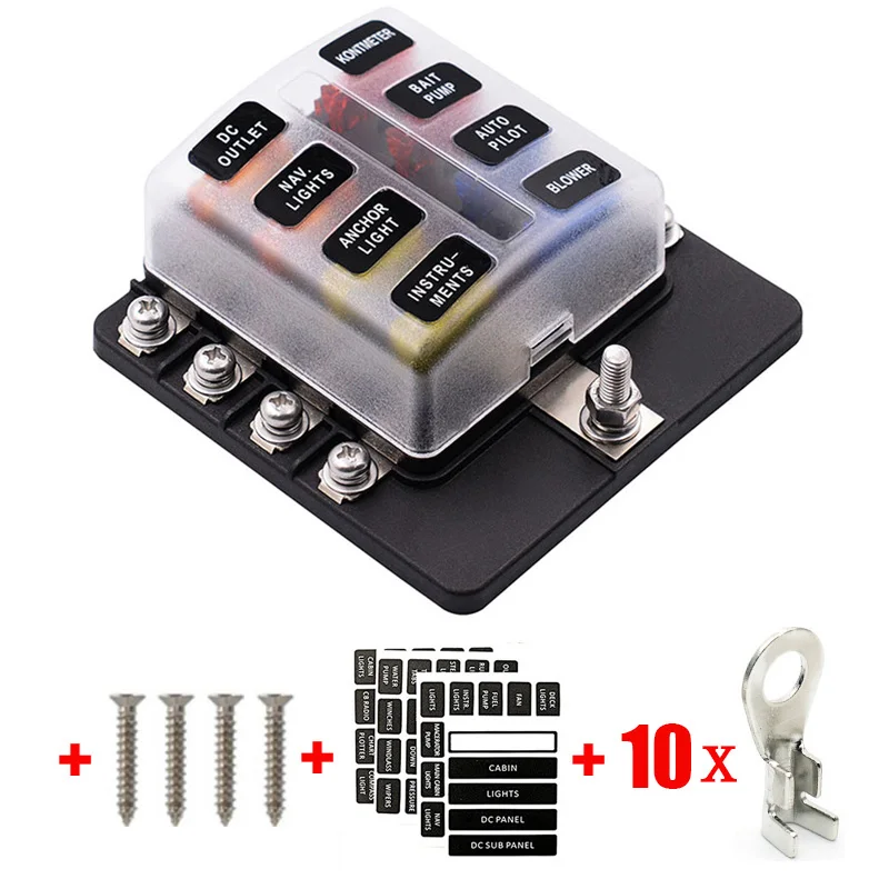 Universal Car 6 Way 8 Way Blade Fuse Terminal Block Auto Track Fuse Holder Box Wiring Power Connector Switch With Light 12V 24V
Universal Car 6 Way 8 Way Blade Fuse Terminal Block Auto Track Fuse Holder Box Wiring Power Connector Switch With Light 12V 24V