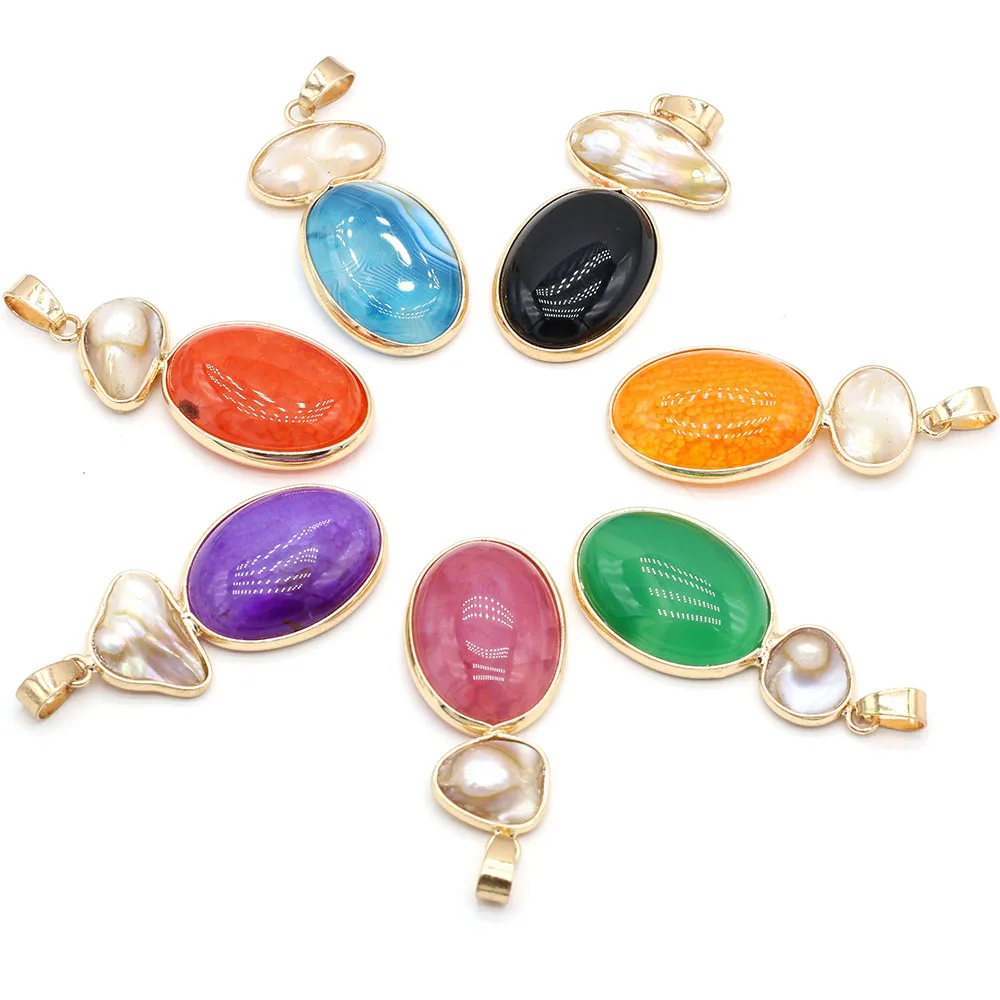 

Natural Stone Dragon Bone Agate Shell Irregular Pendant For Jewelry MakingDIY Necklace Earring Accessory Charm Gift 20x45mm