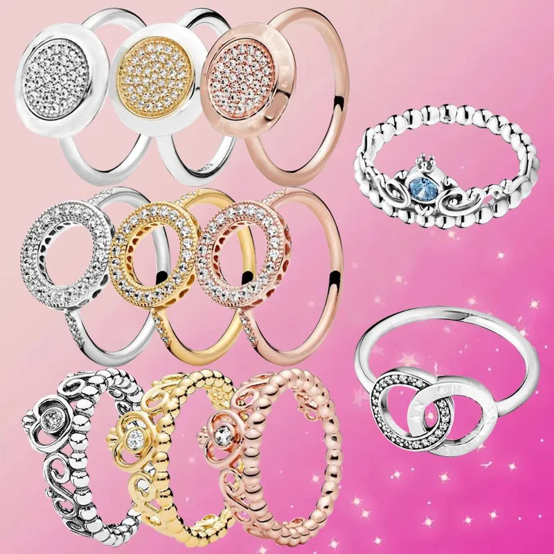 PA DOR S925 Silver Logo Crown Retro Round Love Woman's Ring Suitable For Wedding Gift High Quality Diy Charm Fashion Jewelry
PA DOR S925 Silver Logo Crown Retro Round Love Woman's Ring Suitable For Wedding Gift High Quality Diy Charm Fashion Jewelry