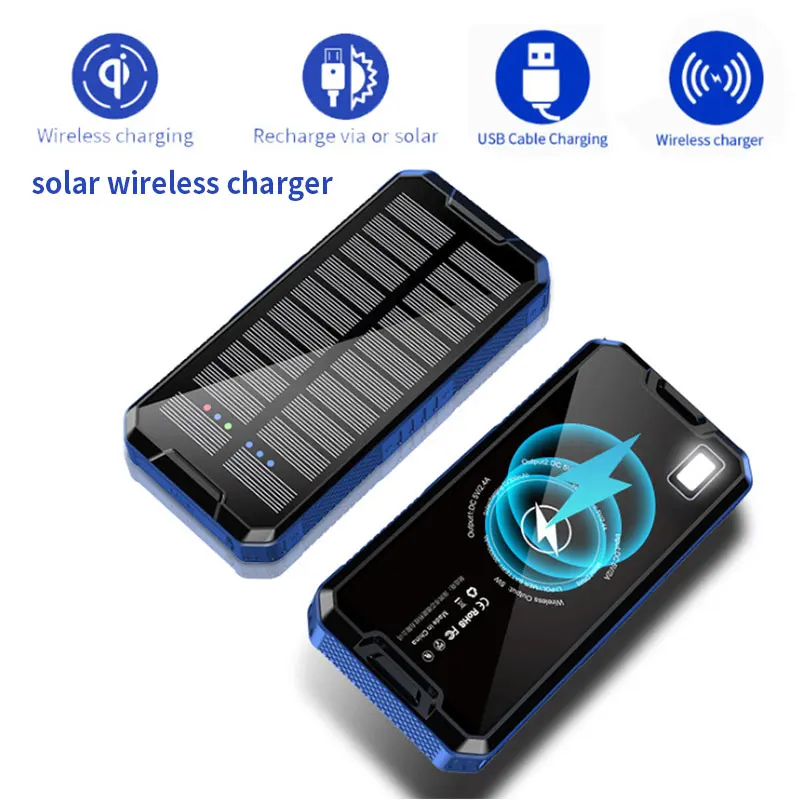 Solar Power Bank Wireless Charging 80000mAh Portable Charger Sun Panel External Battery With Flashlight for iPhone HUAWEI
Solar Power Bank Wireless Charging 80000mAh Portable Charger Sun Panel External Battery With Flashlight for iPhone HUAWEI