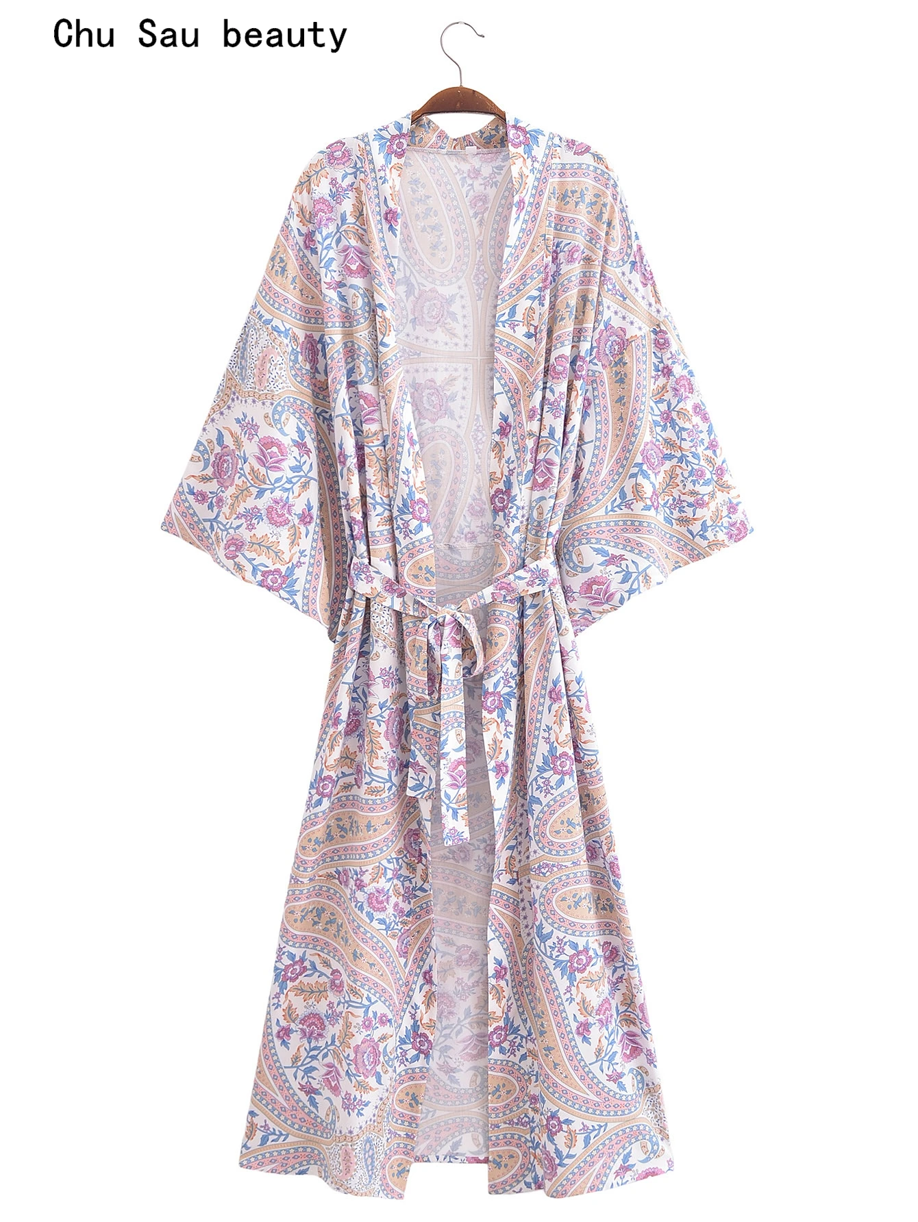 Chu Sau beauty 2023 Women Fashion Boho Vintage Floral Print Long Blouse Holiday Style Loose Long Sleeve Kimono Chic Sashes Shirt
Chu Sau beauty 2023 Women Fashion Boho Vintage Floral Print Long Blouse Holiday Style Loose Long Sleeve Kimono Chic Sashes Shirt