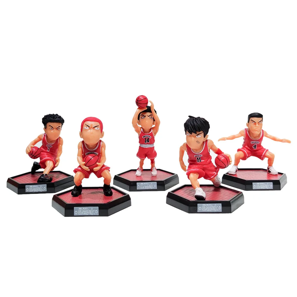 Фигурки SLAM DUNK, 8-10 см, 5 шт., Hanamichi Sakuragi покупки рукава, Kaede Акаги Такенори Miyagi Ryota Shohoku, модель баскетбола, игрушки 
Фигурки SLAM DUNK, 8-10 см, 5 шт., Hanamichi Sakuragi покупки рукава, Kaede Акаги Такенори Miyagi Ryota Shohoku, модель баскетбола, игрушки