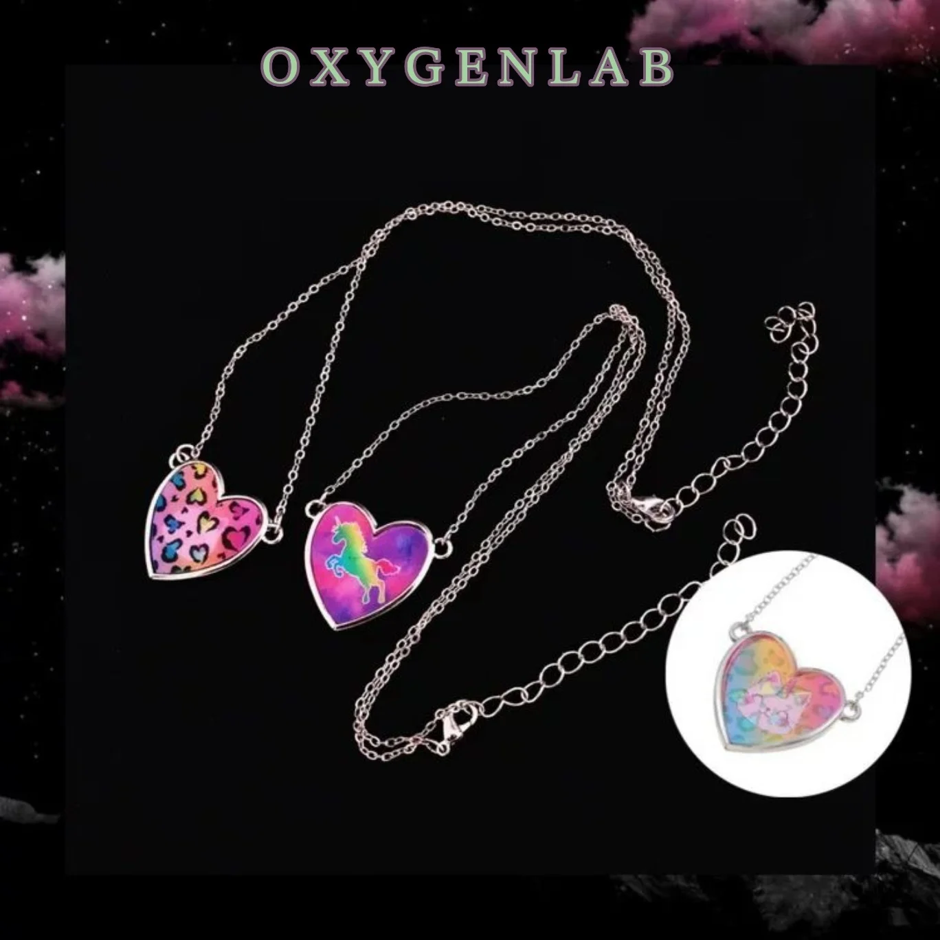 2022 New Fashion Color Changing Necklace for Women 3D Change Pattern Heart Pendant Necklace Leopard Unicorn Clavicle Chain
2022 New Fashion Color Changing Necklace for Women 3D Change Pattern Heart Pendant Necklace Leopard Unicorn Clavicle Chain