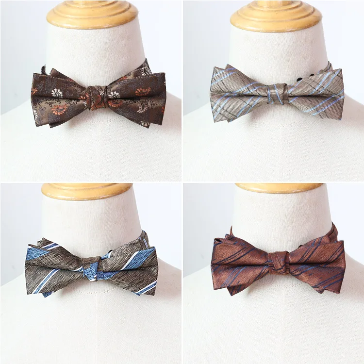 New Tide Retro Grey Brown Striped Floral Polyester Bowties for Man Wedding Business Party Casual Formal Occasions Accessories
New Tide Retro Grey Brown Striped Floral Polyester Bowties for Man Wedding Business Party Casual Formal Occasions Accessories