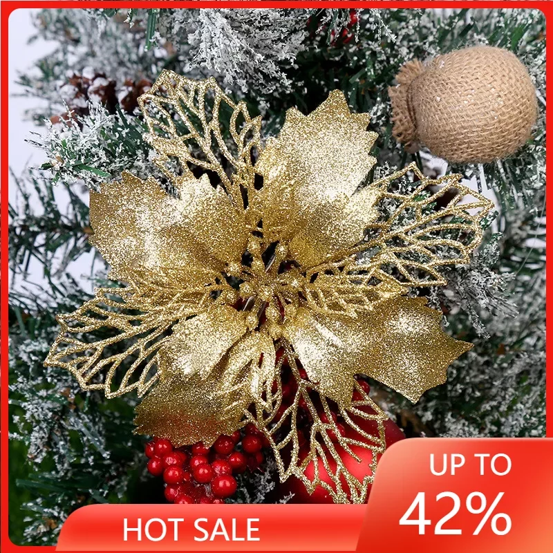 1/5/10pcs Glitter Artificial Flowers Merry Christmas Ornaments Christmas Tree Decorations for Home New Year Wedding Party Decor
1/5/10pcs Glitter Artificial Flowers Merry Christmas Ornaments Christmas Tree Decorations for Home New Year Wedding Party Decor