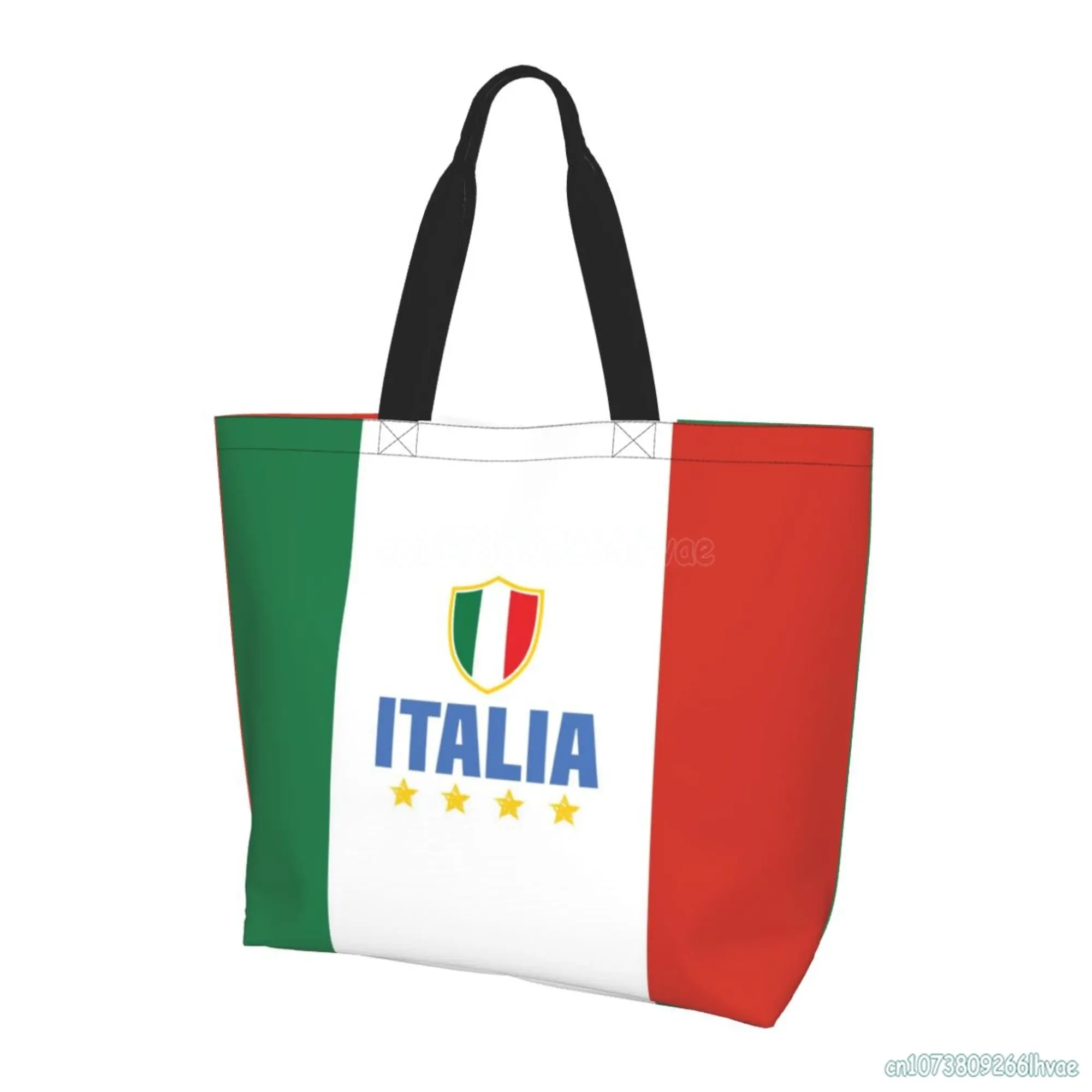 

Italy Flag Handbags Reusable Grocery Bags Shopping Tote for Women Foldable Waterproof Book Tote Reusable Shoulder Bag