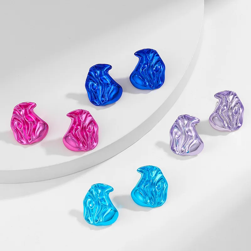 Fashion Ins Y2K Colorful Metal Pleated Lines Creased Metal Earrings for Women Birthday Wedding Christmas Gifts Jewelry
Fashion Ins Y2K Colorful Metal Pleated Lines Creased Metal Earrings for Women Birthday Wedding Christmas Gifts Jewelry
