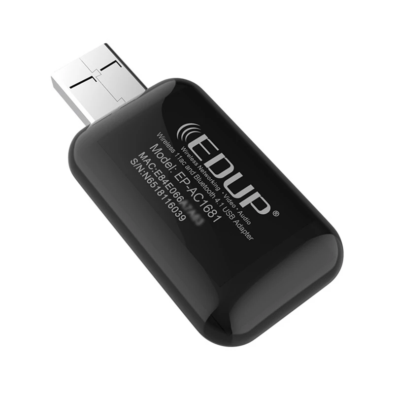 

Двухдиапазонная USB беспроводная сетевая карта EDUP 1200 м Bluetooth 4,1 адаптер Портативный WIFI приемник для настольного ноутбука