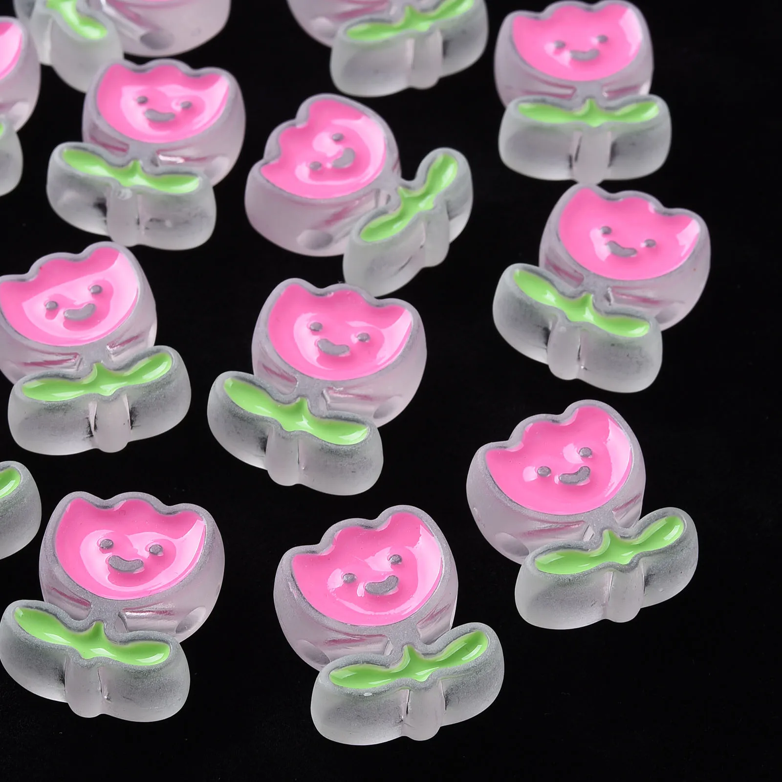10pcs Cute Frosted Smile Face Flower Beads Transparent Acrylic Beads with Enamel Loose Beads for Jewelry Making DIY Findings
10pcs Cute Frosted Smile Face Flower Beads Transparent Acrylic Beads with Enamel Loose Beads for Jewelry Making DIY Findings