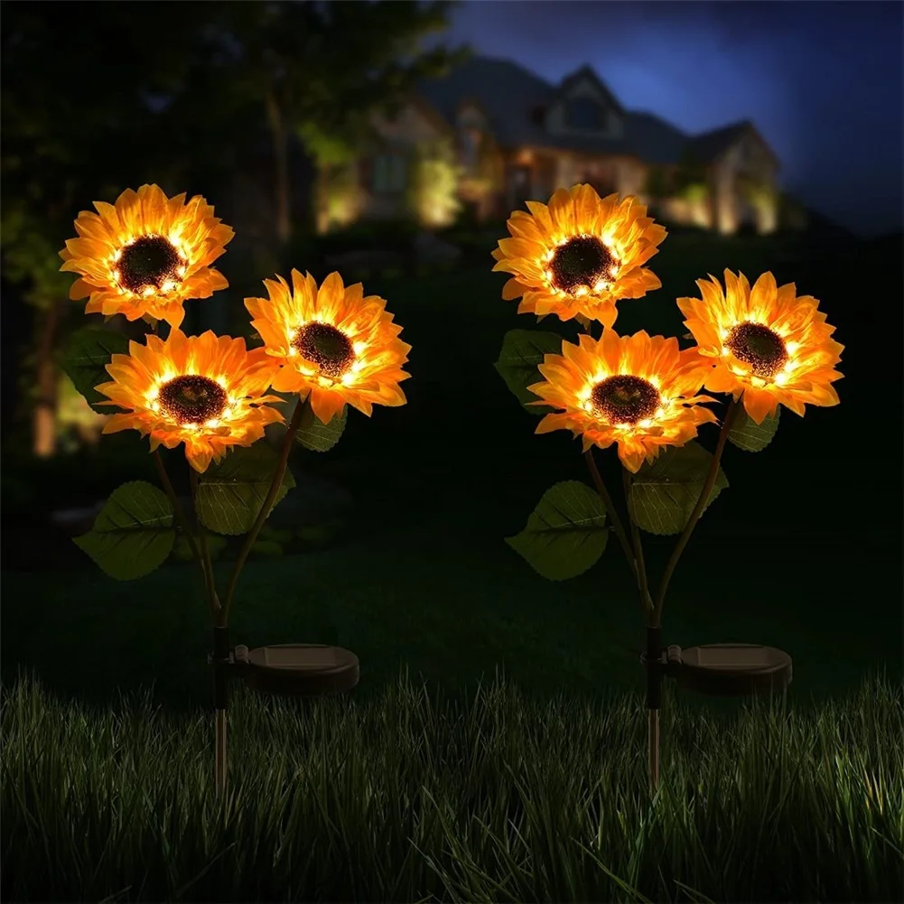 3 Heads Solar Sunflower Garden Light Outdoor Waterproof LED Solar Lawn Lamp for Pathway Yard Villa Patio Landscape Decoration
3 Heads Solar Sunflower Garden Light Outdoor Waterproof LED Solar Lawn Lamp for Pathway Yard Villa Patio Landscape Decoration