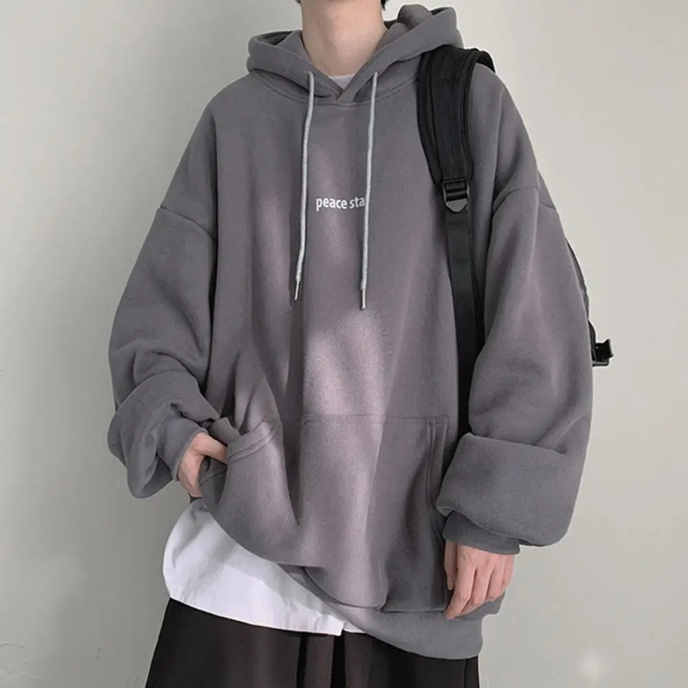 Hooded Sweatshirt Loose Coldproof Men Plush Lined Letter Print Pullover Hoodie Shrinkable Cuffs Pullover Hoodie Streetwear
Hooded Sweatshirt Loose Coldproof Men Plush Lined Letter Print Pullover Hoodie Shrinkable Cuffs Pullover Hoodie Streetwear
