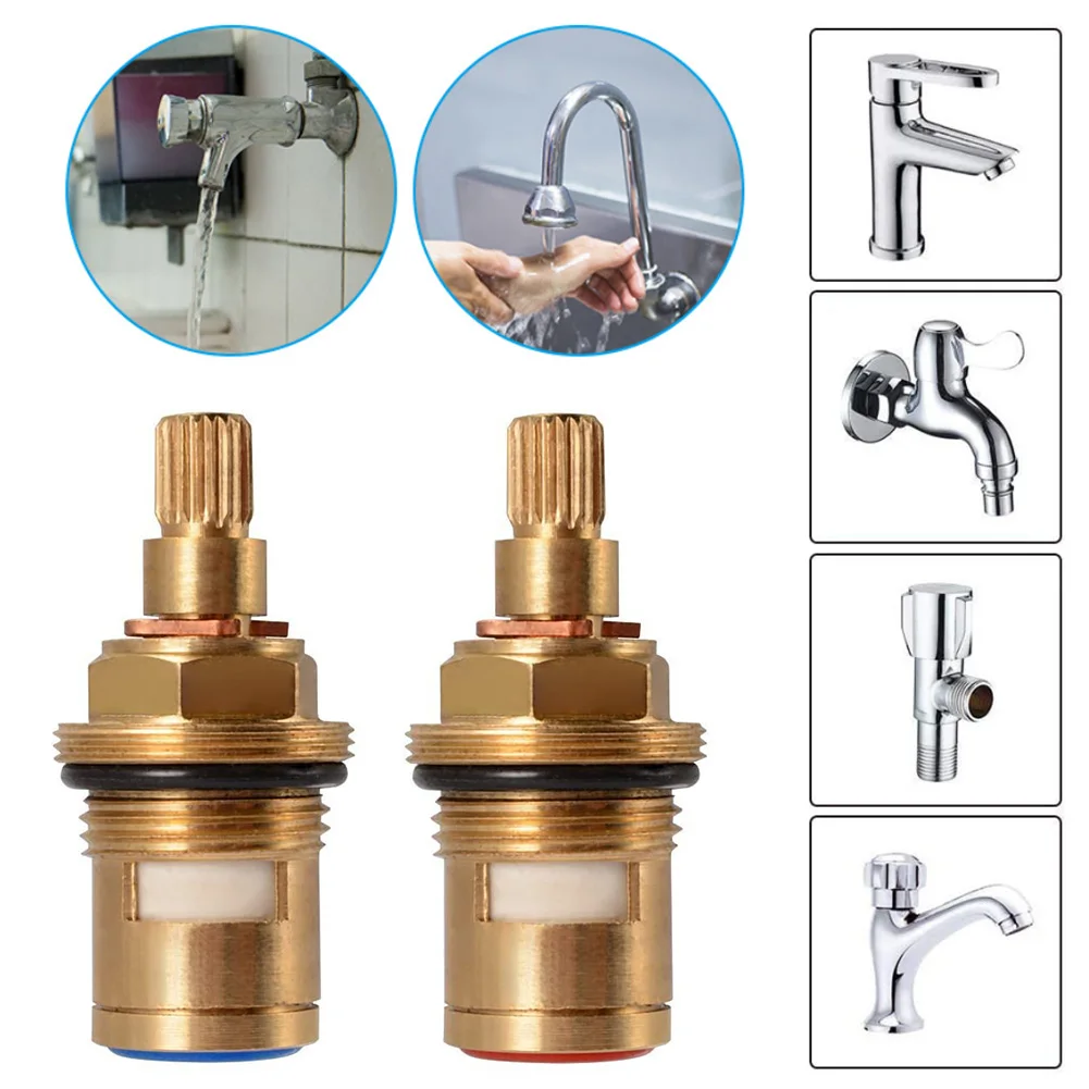 Faucet Cartridge 1/2" 20 Teeth Universal Replacement Tap Valves Brass Ceramic Cartridge Inner Faucet Valve For Bathroom Kitchen
Faucet Cartridge 1/2" 20 Teeth Universal Replacement Tap Valves Brass Ceramic Cartridge Inner Faucet Valve For Bathroom Kitchen