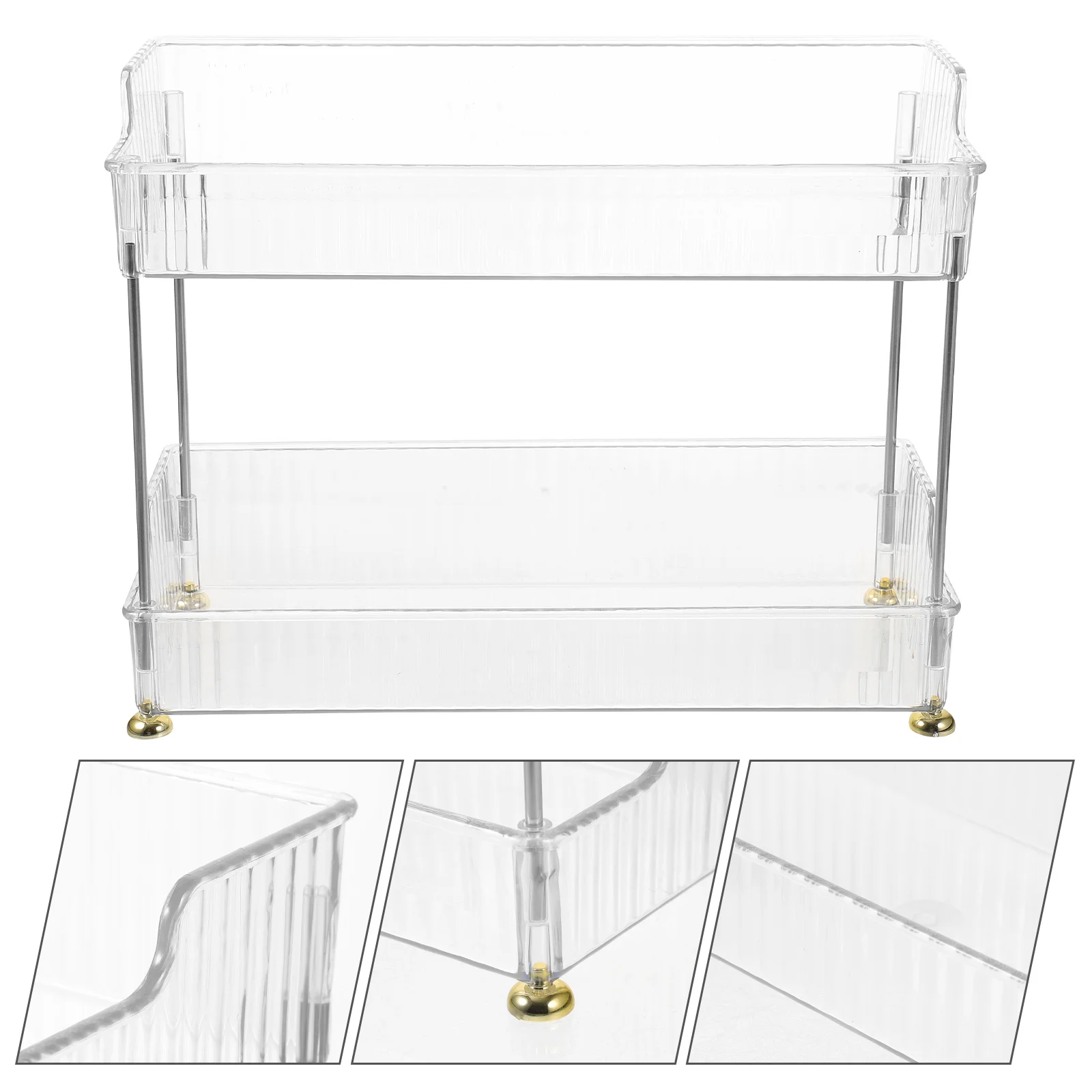 Clear 2 Tier Bathroom Counter Organizer Standing Rack Desktop Storage Shelf Makeup Organizer
Clear 2 Tier Bathroom Counter Organizer Standing Rack Desktop Storage Shelf Makeup Organizer